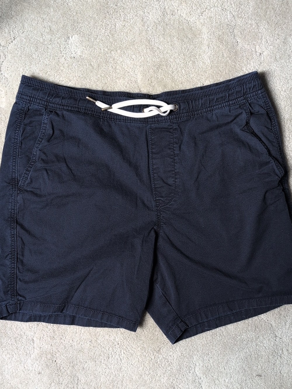 Hollister Shorts Mens Large Navy Jogger Epic Flex 7" Preppy Chino Vacation